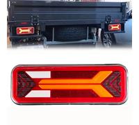 Feux De Remorque Led,1pcs Feu Arrière Pour Remorque Led,Feux Arrière Universels à Courant Continu 12/24 v,Cinq Fonctions,Étanche,Pour Les Camions,Les Voitures,Les Camping-Cars,Etc.(46x13x3.5cm)