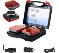 Feux de remorque sans fil, feux arrière magnétiques à LED, kit de feux de remorquage rechargeables avec base à ventouse puissante pour camions, bateaux, camping-cars et véhicules.