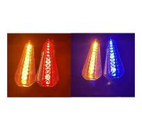 Feux de signalisation Clignotants Moto Indicateur De Lampe pour Suzuki GSX650F DR350, Feux De Position Latéraux, Feux Freinage Diurnes(Rouge-Bleu)