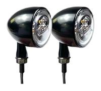 Feux de signalisation de Moto Clignotants 3 LED Bullet 1 1000 DF Clignotant Indicateur De Freinage Jour Virage(CX-TSL298B-BKCL-4)