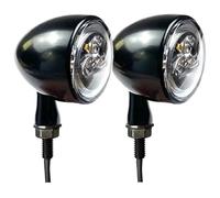 Feux de signalisation de Moto Clignotants 3 LED Bullet en 1 1000 DF Clignotant Indicateur De Freinage Jour Virage(CX-TSL298B-BKCL-3)