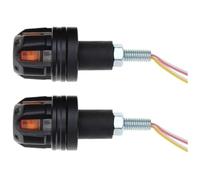 Feux de signalisation de Moto pour Scooters pour E-Bikes Clignotants Ampoules Feux d'angle Alliage D'aluminium Guidons Moto 12 V Vélos(Red Yellow)