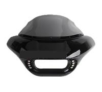 Feux de signalisation de Moto pour Softail pour Fat pour Bob pour FXFB 114 2018-2024 Carénage De Phare Avant avec Feux Jour Clignotants Becquet Latéral(Smoke Painted)