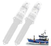 Feux de signalisation électroniques Marins, 2 pièces, Feux de Secours à LED étanches, bouées de Bateau, Filets de pêche, Feux de positionnement de Sauvetage(White)
