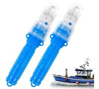 Feux de signalisation électroniques Marins, 2 pièces, Feux de Secours à LED étanches, bouées de Bateau, Filets de pêche, Feux de positionnement de Sauvetage(Blue)