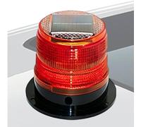 Feux De Signalisation Magnétiques LED À Énergie Solaire - Éclairages Stroboscopiques Puissants Pour Chantiers, Voitures, Remorques & Véhicules D'Urgence, Projecteurs Portables Avec Base Magnétique,