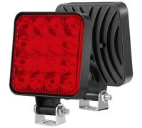 Feux de travail universels pour SUV et chariots élévateurs, 16 LED, 1200LM, 1 pièce, feux de recul et feux de jour Yellow-1 pair