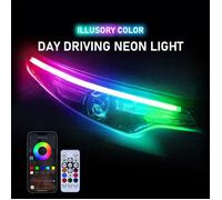 Feux de voiture - MOMOTOU - LED néon DRL RGB - Télécommande + APP - Étanche - 60cm
