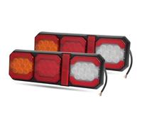 Feux Frein Arrière Pour Remorque Fret Fourgonnette Camping-car Clignotant Jaune Kits Feux Arrière Camion Feu Gabarit Arrière LED Feu Freinage Feu Arrière feux arrière LED(2pcs 3in 1 Taillight)
