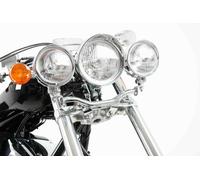 Feux Hepco & Becker Twinlight (route) avec support et câble - chrome