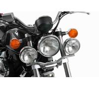 Feux Hepco & Becker Twinlight (route) avec support et câble - chrome