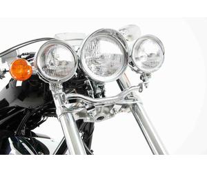 Feux Hepco & Becker Twinlight (route) avec support et câble - chrome