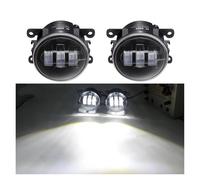 Feux phares 2 Pièces Pare-Chocs Avant LED Lentille Antibrouillard Lampe Conduite DRL 30W 6000LM 12V Phare Antibrouillard Angel Eye pour Ford pour Fiesta 2001-2015 Phares(Blanc)
