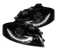 Feux Phares Avants Noirs Devil Eyes Led Audi A3 8p Et 8pa 2003-2008