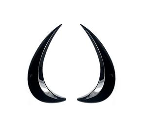 Feux Phares pour VW pour Beetle 2012 2013 2014 2015 2016 2017 2018 Carbone Phare Sourcil Garniture Couverture Tête Lampe Lumière Paupières Cils Autocollant (Couleur : Gloss Black)