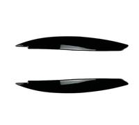 Feux phares Sourcil De Phare Pour BMW Pour Série 1 E81 E82 E87 E88 2008-2013 Phares Avant De Voiture Sourcils Paupières Garniture Autocollants(Noir brillant)