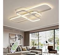 Feux Plafond LED pour Chambre à Coucher Salon dimmable avec télécommande des lumières de Cuisine rectangulaires décoratif Pendentif éclairage en Acrylique