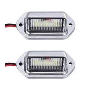 Feux Plaque Dimmatriculation Universels Ampoules Feux Latéraux Blancs Plaques D'immatriculation Arrière Camions Camping-cars Et Remorques LED Étanches 12-24 V(2pcs sliver)