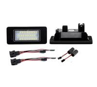 Feux Plaque LED pour Skoda pour Fabia III pour Kodiaq pour Octavia pour Rapid 2 pièces Lampe d'éclairage de Plaque d'immatriculation à LED 5N0943021/3AF943021A Éclairage LED Plaque