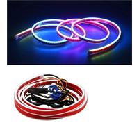 Feux Position Latéraux Lumière Capot Voiture RGB Avec Clignotant DRL Multifonctionnel 12V LED Contrôle Par Application Bande Néon Feu Jour Lampe Décoration Voiture Indicateur direction(150cm,RF and AP