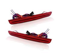 Feux Recul Voiture pour Dodge pour Challenger 2015-2020 Feux De Brouillard Arrière Et Feux Arrière De Freinage Rouges pour Lampe pour LED 2 Pièces Réflecteur Pare Chocs Feux Arrière Voiture(Red Lens)