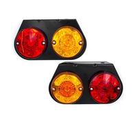 Feux Remorque Feux Arrière Ronds À 24 LED 12V 24V 2 Pièces Feu D'arrêt Clignotant Indicateur D'avertissement Unique pour Voiture Camion Remorque Camion Étanche Feu Arrière Feux Arrière