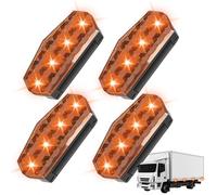 Feux Stroboscopiques pour Camions | Lampe de Sécurité Clignotante à LED Solaire - 4 Pièces Dispositifs D'alarme Automobile À Haute Luminosité Pour Panneaux Chantiers Et