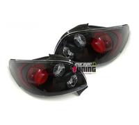 FEUX TUNING SPORT NOIRS ET ROUGES AVEC LISERETS ROUGES POUR PEUGEOT 206 CC (02403)