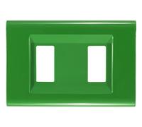 Fév 2582/V Plaque Click à 2 modules, Vert