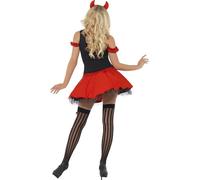 Fever Wicked Devil Costume, Black And Red, Female Uk Dress 12-14 Noir