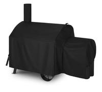 FEVERCOVER Housse de protection pour fumoir décalé Oklahoma Joe's Longhorn de 177,8 cm, très résistante, imperméable et durable, noir