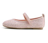 Feversole Filles Chaussures Plates Ballerines Mary Jane Princesse Chaussures d'école À Bride Rose 33 EU Velcro Plat Casual