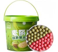 Fèves De Chocolat | Chocolat Au Lait Croustillant Au Cœur De Blé | Snacks En Petit Paquet Individuel 168g (Matcha)