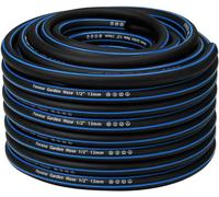 Fevone Tuyau arrosage 30m Tuyaux d'arrosage 13mm(1/2 Zoll) 4 couches 25 Bar Robuste et durable Portable Outdoor Compressor Tuyau d'arrosage Flexible Robuste Gurable Anti-courbure Noir/Bleu