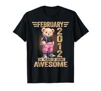 Février 2012 14ème Anniversaire 14 Ans Ours en Peluche Being Awesome T-Shirt