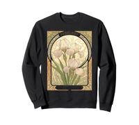 Février Anniversaire Fleurs Iris Style Art Nouveau Sweatshirt