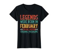 Février Birthday Legends Were Born in February Husband Dad T-Shirt Graphique avec Valeur