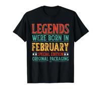 Février Birthday Legends Were Born in February Husband Dad T-Shirt Graphique avec Valeur