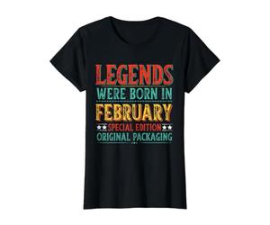 Février Birthday Legends Were Born in February Husband Dad T-Shirt Graphique avec Valeur