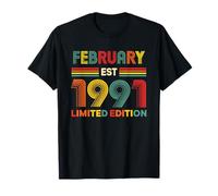 Février Est 1991 Anniversaire Édition limitée 35 Ans 35 Ans T-Shirt