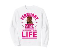 Février Girl Facts Aquarius Panneau d'anniversaire Poissons Anniversaires Sweatshirt
