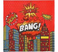 Few-100pcs Serviettes Fête À Thème Héros, Décoration Fête À Thème Araignée Ville Rétro Rouge Serviettes Papier Dîner Pour Fournitures D'anniversaire Vaisselle Baby Shower Pour Garçons