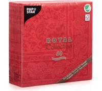 Few-11667 Royal Collection Lot De 50 Serviettes Avec Décorations Rouge 40 X 40 Cm