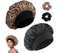 Few-2 Bonnets De Bain En Soie, Un Bonnet De Nuit En Soie Doux Et Confortable + 2 Bandeaux Pour Femmes
