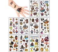 Few-20 Feuilles Tatouage Ephemere Enfant,Thème Pirate Respectueux De La Peau Étanche Tatouage Enfant, Tatouage Temporaire Cadeaux D'anniversaire Pour Enfants, Festivals, Articles De Fête