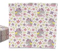 Few-20x Serviettes De Table Pour Anniversaires D'enfants 33 Cm Licorne - Anniversaire Decoration Absorbant Et Recyclable - Deco De Table