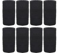 Few-8 Pièces Serre Poignet Bracelet Eponge Poignet Absorbants Bandeau De Poignet Sport Serre Poignets Élastiques Bande Poignet Pour Le Tennis Le Basket-Ball Le Football La Course À Pied (Noir)