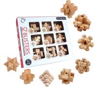 FEW-9 Piezas Rompecabezas de Madera,Rompecabezas de lógica para el Entrenamiento Cerebro,Ejercicio Mental,IQ Puzzle Juguetes educativos,3D Brain Teaser entrelazados Rompecabezas para niños y Adultos