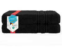 Few-Badetücher 70x140 Cm, Extra Weich Und Saugfähig 100% Baumwolle, 2-Teiliges Leichtes Und Langlebiges Badetuch, Perfekt Für Bad, Spa Und Fitnessstudio, Schwarz