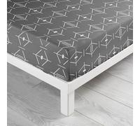 Few-Douceur D'intérieur, Drap Housse (140 X 190 Cm) Aristide Anthracite, 100% Coton